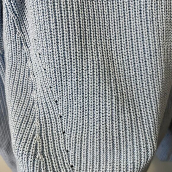100% Cotton Knit Lands End Sweater in Light Blue Size Medium - Picture 5 of 5